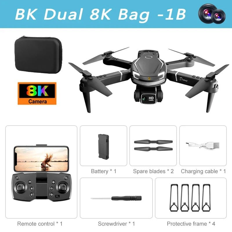 Professional HD Aerial Drone - Dual-Camera, 5G, GPS, Obstacle Avoidance, 8K