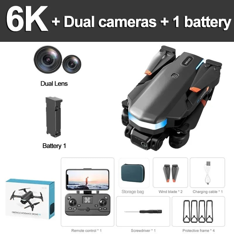 Original V8 Drone - 8K Professional Dual-Camera, 360° Obstacle Avoidance, WiFi RC Aircraft